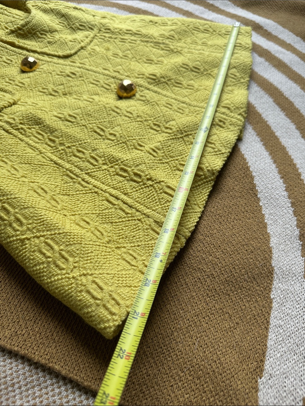 Milly Yellow Textured Sleeveless Dress with Belt - Picture 11 of 13